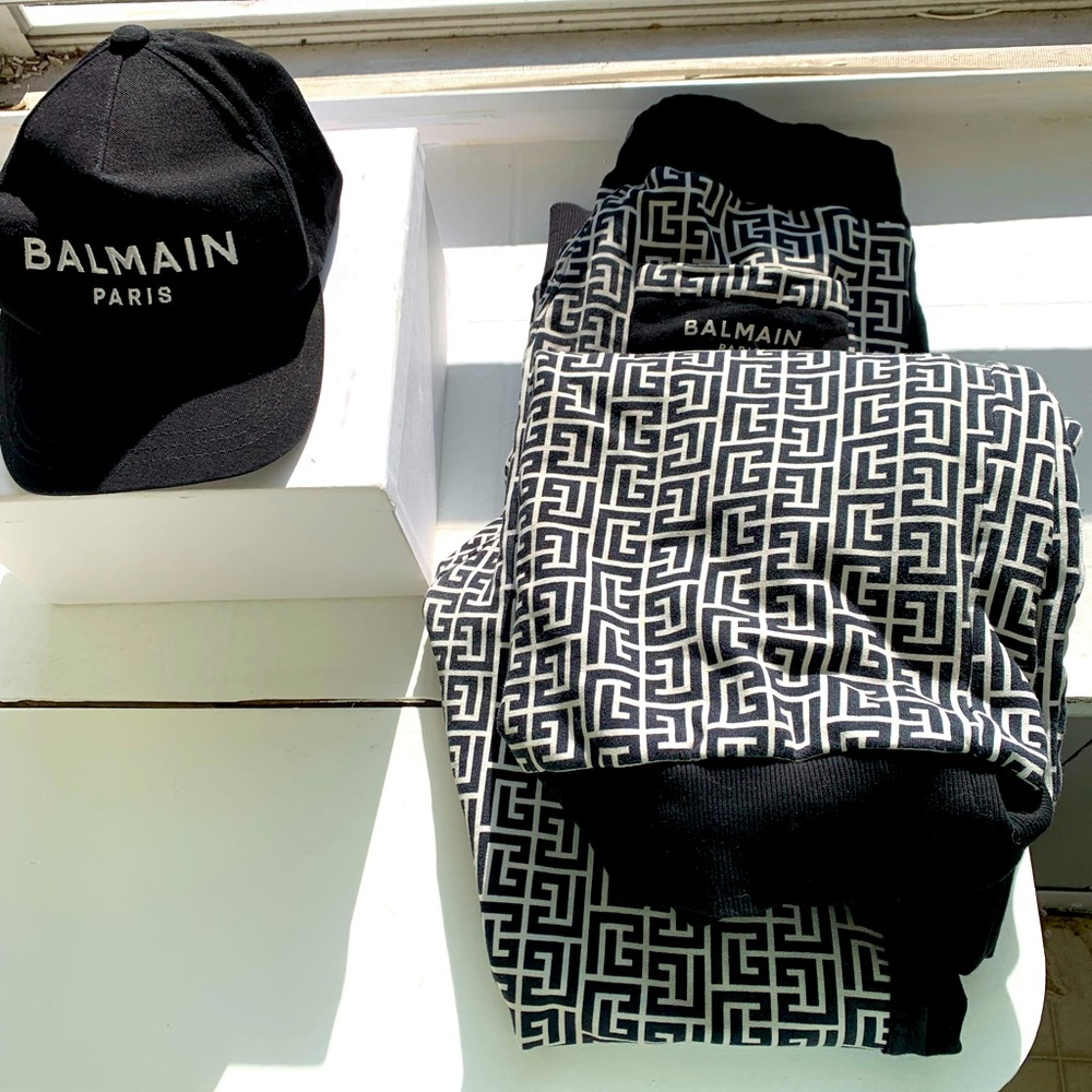 Balmain Paris monogram Sweater + joggers